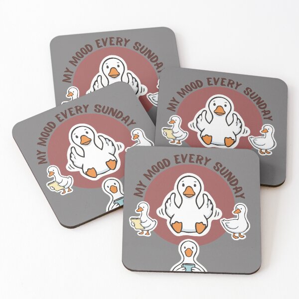 Item preview, My Mood Every Sunday Cute Duck Illustration designed and sold by Kast25.