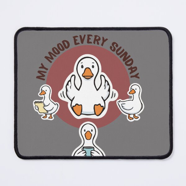 Item preview, My Mood Every Sunday Cute Duck Illustration designed and sold by Kast25.