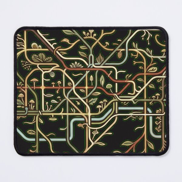 Item preview, Mycelial Network Transit Map: The Underground Fungal Metro designed and sold by Thaivi Design.