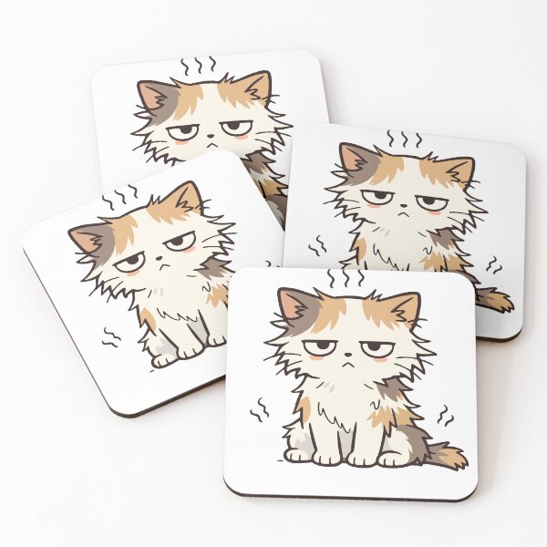 Item preview, Hot Mess Calico: Stressed and Messy Cat Sticker designed and sold by arfindo-indra.