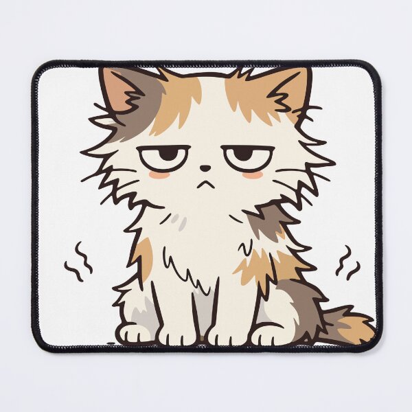 Item preview, Hot Mess Calico: Stressed and Messy Cat Sticker designed and sold by arfindo-indra.