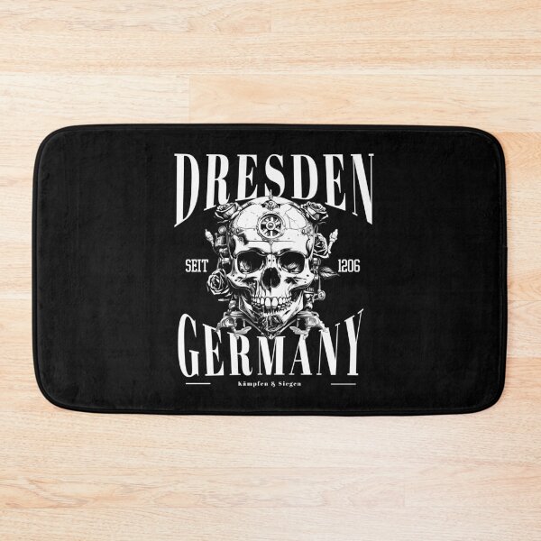 Item preview, Dresden Germany lettering with skull designed and sold by Ecmoprints.