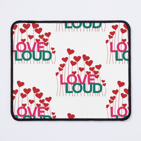 Item preview, Love Loud Typography with Heart Balloons – Colorful Valentine Design designed and sold by InspiredCreatives.