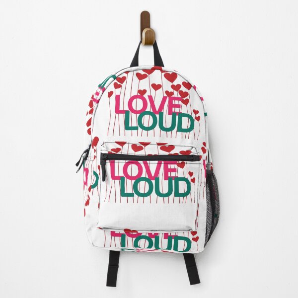 Item preview, Love Loud Typography with Heart Balloons – Colorful Valentine Design designed and sold by InspiredCreatives.