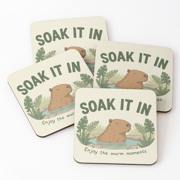 Item preview, Capybara Soak it in  designed and sold by Catzura.