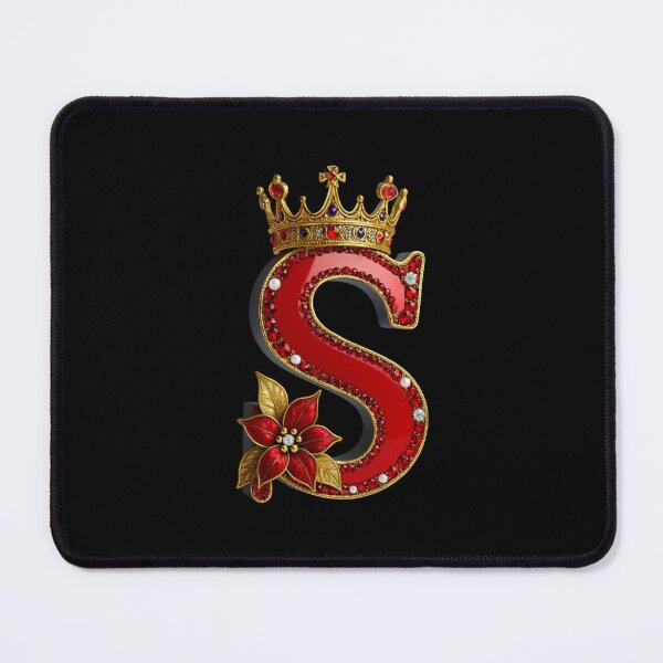 Item preview, Royal S – Crowned Elegance with Poinsettia designed and sold by Williams Anderson.
