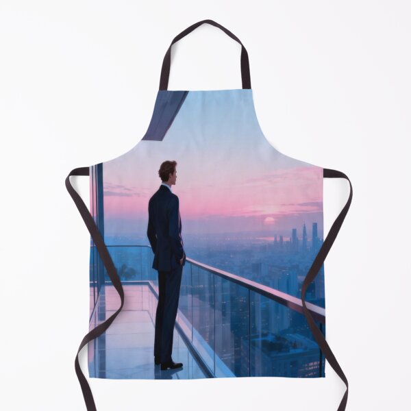 Item preview, Twilight Reflection – Urban Balcony View with Meditative Figure designed and sold by Cristhian Almanza.