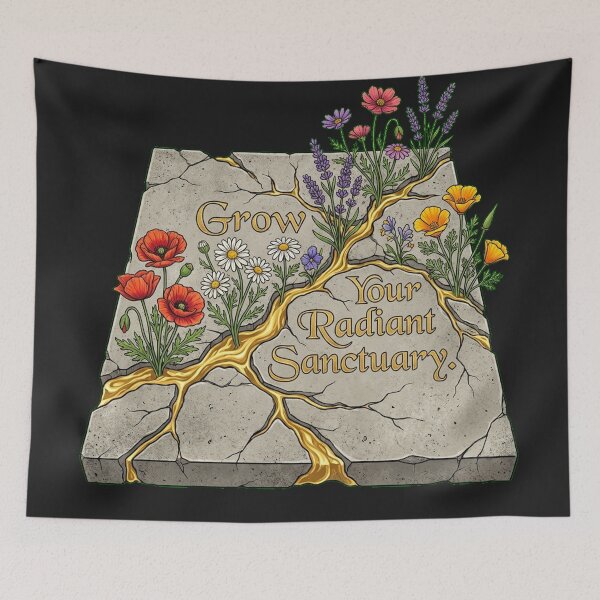 Item preview, Kintsugi Urbanism: Nature Reclaiming the Concrete Jungle designed and sold by Thaivi Design.