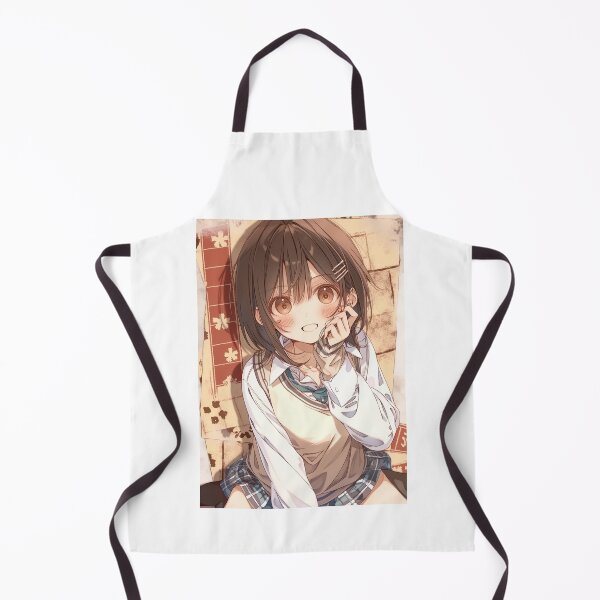 Item preview, Brown Haired Anime Girl Leaning Forward designed and sold by Piotrek0001.