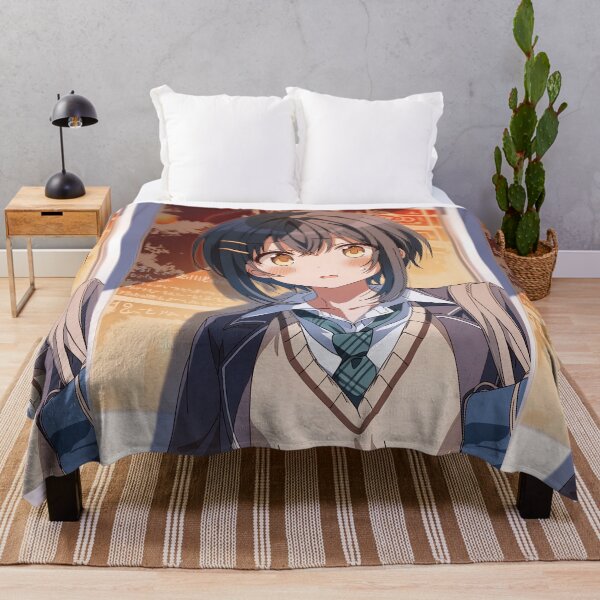 Item preview, Anime Girl with Golden Eyes Portrait designed and sold by Piotrek0001.