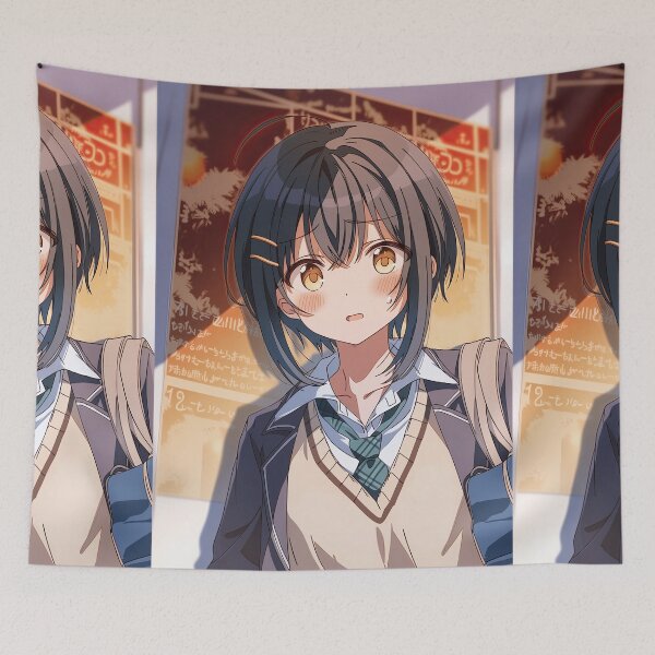 Item preview, Anime Girl with Golden Eyes Portrait designed and sold by Piotrek0001.