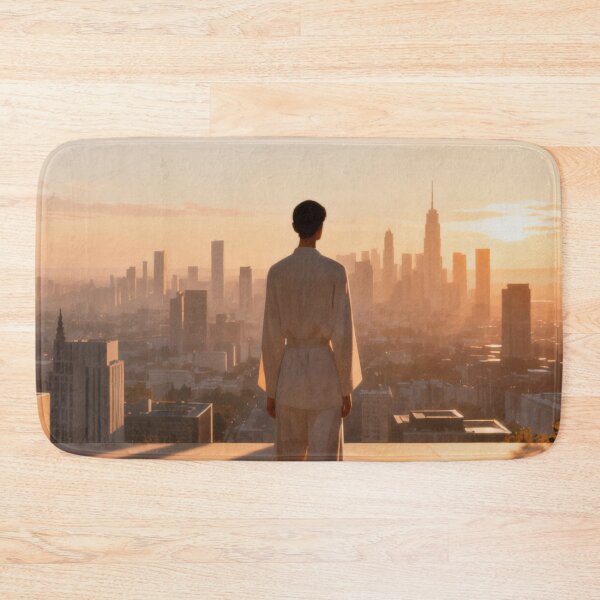 Item preview, Martial Stillness – Sunset Balcony View with Warrior Presence designed and sold by Cristhian Almanza.