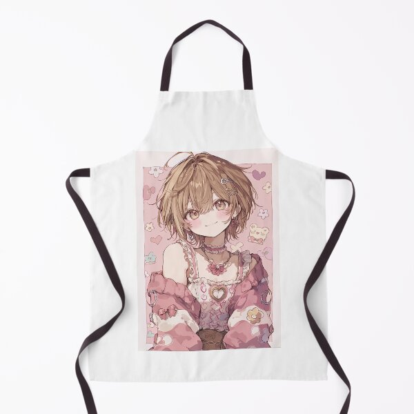 Item preview, Cute Anime Girl in Beige Frilly Outfit designed and sold by Piotrek0001.