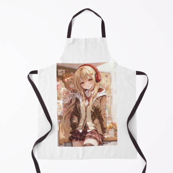 Item preview, Blonde Anime Girl Wearing Headphones designed and sold by Piotrek0001.