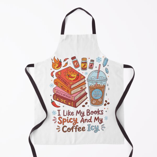 Item preview, I Like My Books Spicy and My Coffee Icy Book Lover Coffee Illustration designed and sold by Lulunza.