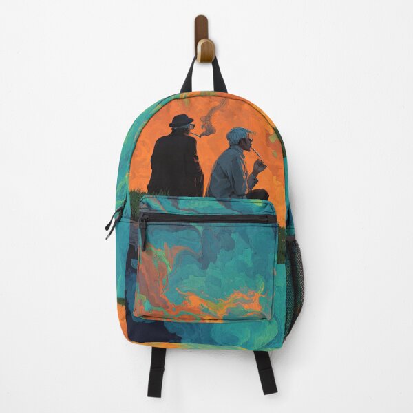Item preview, Ethereal Skywatchers | Vibrant Swirling Cloud & Sunset Silhouette Art designed and sold by MetroEnvision.