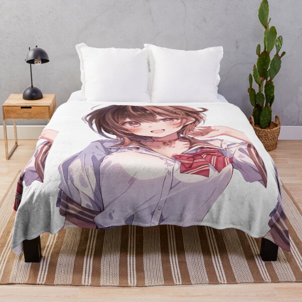 Item preview, Smiling Anime Girl in White Blouse designed and sold by Piotrek0001.
