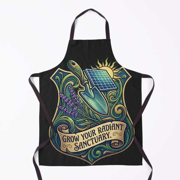 Item preview, Sustainable Urban Gardener Heraldic Crest - Art Nouveau Botanical Shield designed and sold by Thaivi Design.