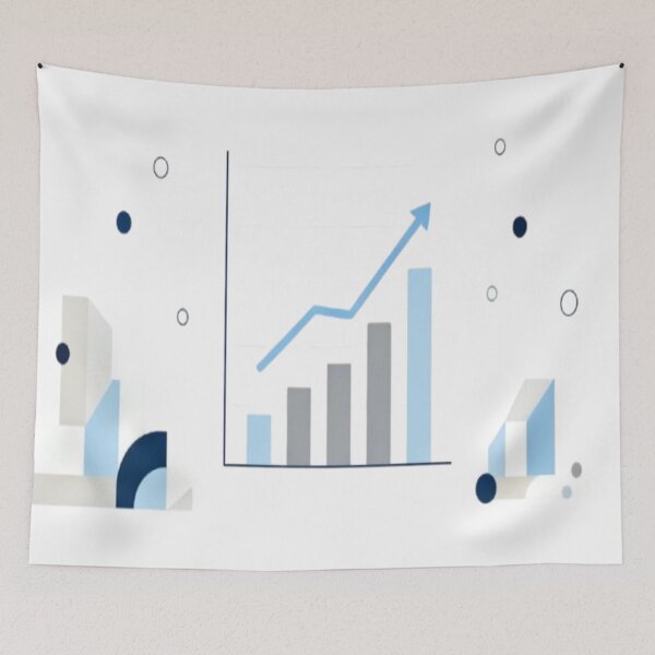 Item preview, Growth Pulse – Abstract Bar and Line Graph with Geometric Background designed and sold by Cristhian Almanza.