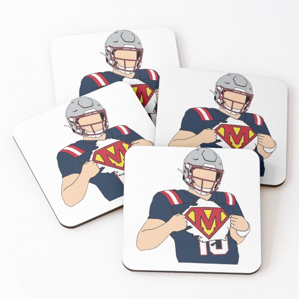 Item preview, Drake Maye Superman Celebration designed and sold by Hoops and Movie Sticks.