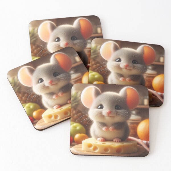 Item preview, Little Mouse Standing on Cheese designed and sold by TinCatOutPost.
