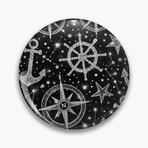 Item preview, Silver Glitter Nautical Boating  designed and sold by ChristinasMess.