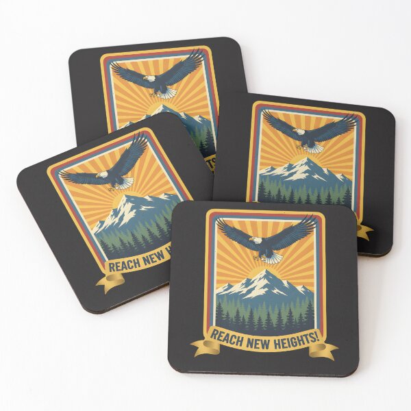 Item preview, Reach New Heights Vintage Retro Eagle Mountain Sunrise designed and sold by MANA-Goods.