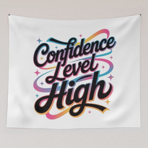 Item preview, Confidence Level High – Bold Mindset Typography Streetwear Design designed and sold by NewUSShop.