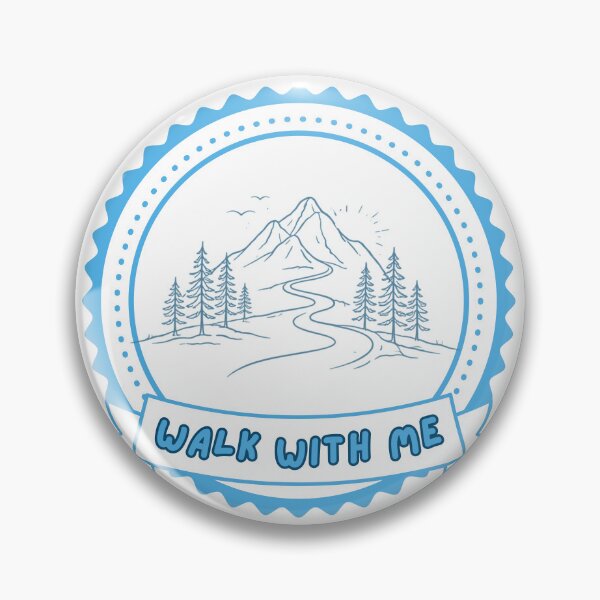 Item preview,  Walk With Me Youth Theme Mountain Badge Emblem designed and sold by TeesOnRosebud.
