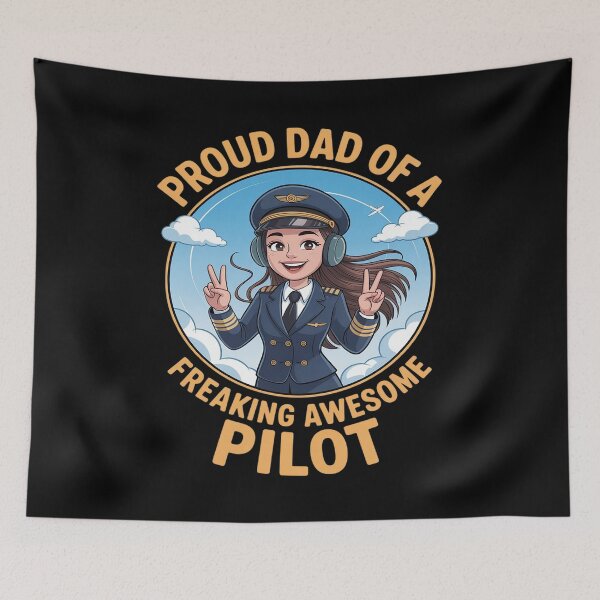 Item preview, Proud Dad of a freaking awesome Pilot designed and sold by HORIZBoutique.