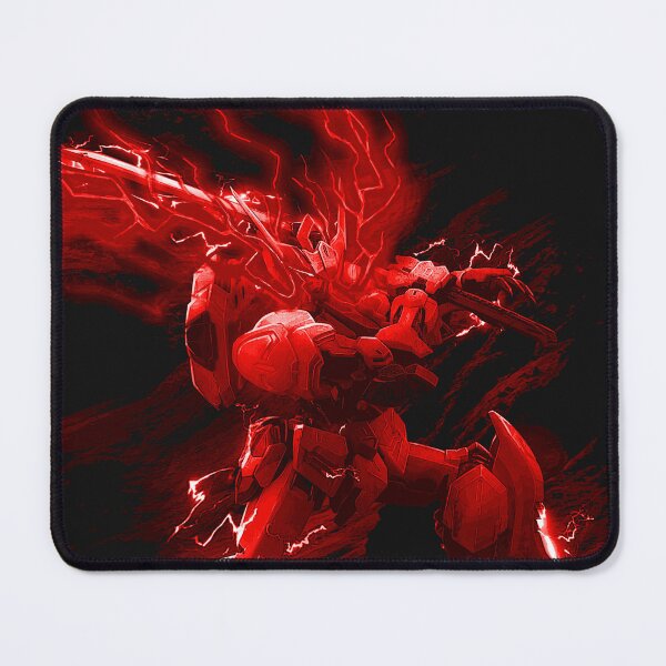 Item preview, Barbatos Gundam on fire vector Digital Artwork black white red designed and sold by sabartgunpla.