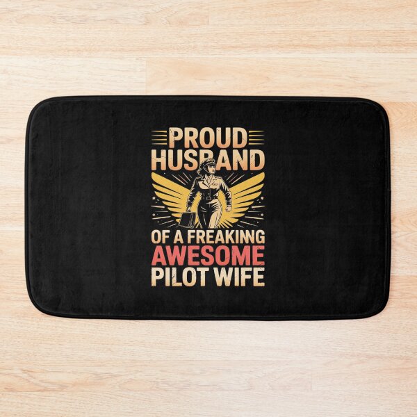 Item preview, Proud Husband of a freaking awesome Pilot Wife designed and sold by HORIZBoutique.