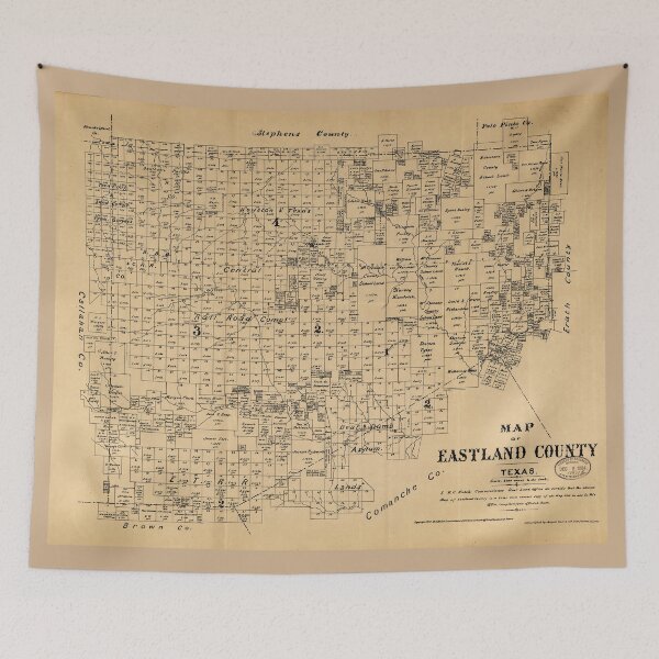 Item preview, Map of Eastland County, Texas (1879) designed and sold by allhistory.