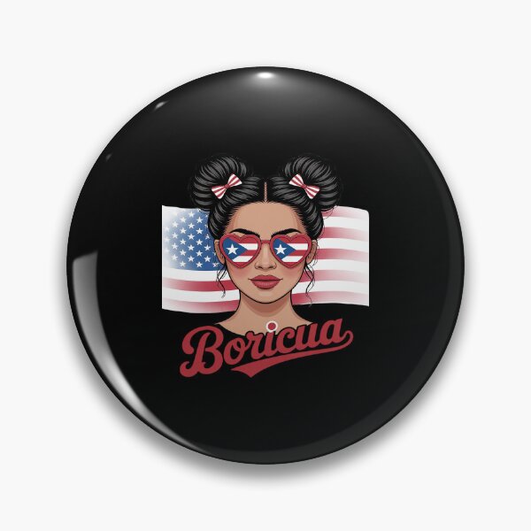 Item preview, Puerto Rico Hispanic Heritage Messy Bun Puerto Rican Girls designed and sold by HORIZBoutique.