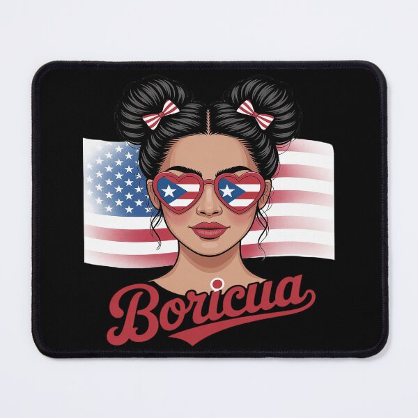 Item preview, Puerto Rico Hispanic Heritage Messy Bun Puerto Rican Girls designed and sold by HORIZBoutique.