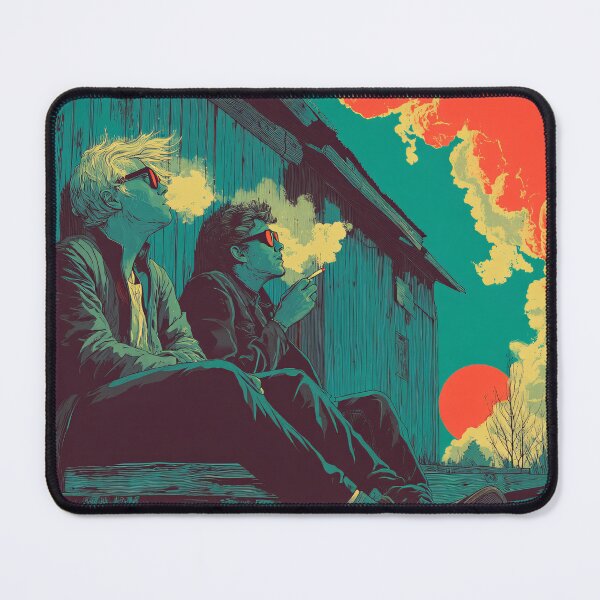 Item preview, Retro Twilight Smoke | Vibrant Orange Clouds & Sun Landscape designed and sold by MetroEnvision.