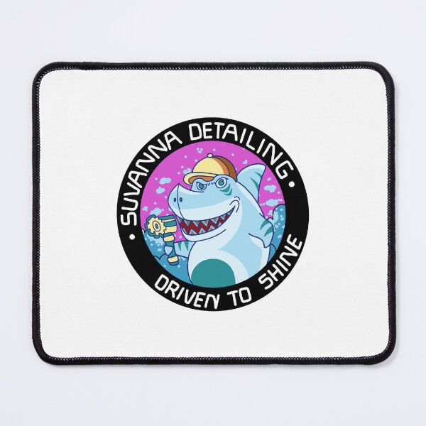 Item preview, Suanna Detailing – Driven to Shine Funny Shark Car Wash Design designed and sold by PYPuzzle.