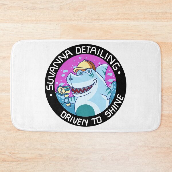 Item preview, Suanna Detailing – Driven to Shine Funny Shark Car Wash Design designed and sold by PYPuzzle.