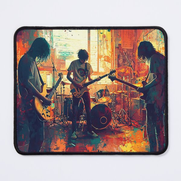 Item preview, Grunge Garage Jam | Vibrant Impressionist Rock Band Art designed and sold by MetroEnvision.