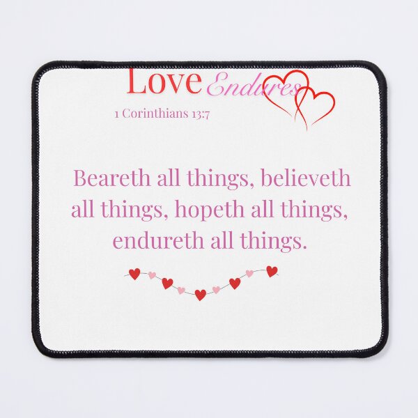 Item preview, Love endures 1 Corinthians 13 designed and sold by TheProverbsMom.