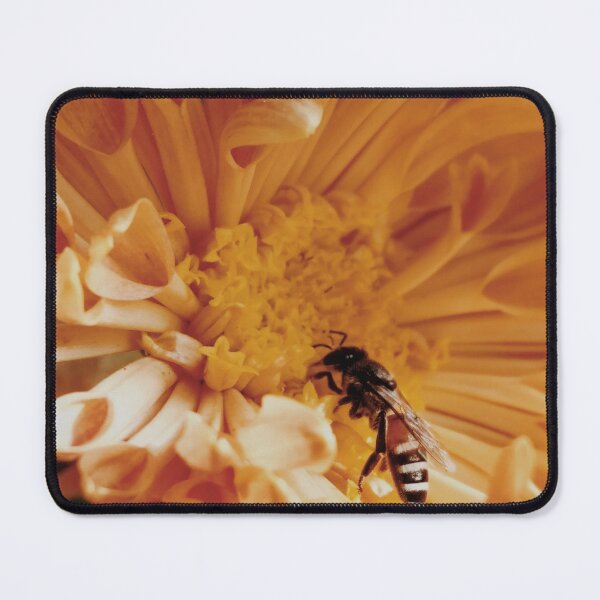 Item preview, Bee on Golden Flower Macro designed and sold by bykamilka.