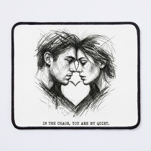 Item preview, Raw Emotion Couple Sketch - Dark Academia Valentine Art designed and sold by devilfronty.