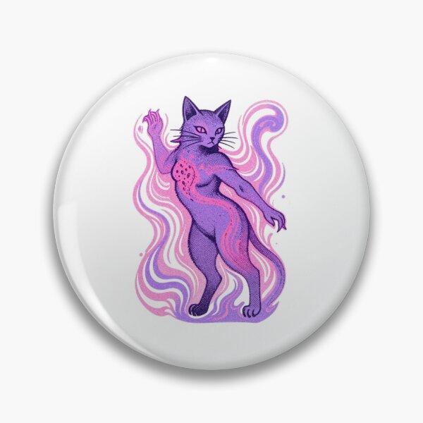 Item preview, 70s Psychedelic Pop: Cosmic Nebula Soft Cat | Weirdcore Healing Retro Riso Sticker designed and sold by gaogle.