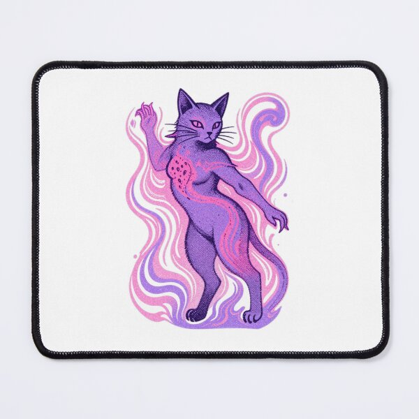 Item preview, 70s Psychedelic Pop: Cosmic Nebula Soft Cat | Weirdcore Healing Retro Riso Sticker designed and sold by gaogle.