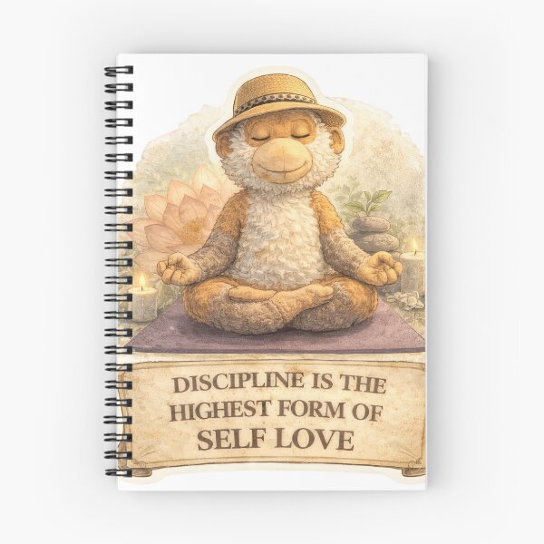 Item preview, Discipline is the highest form of Self-Love - Yoga Monkey designed and sold by Koko The Proboscis Monkey.