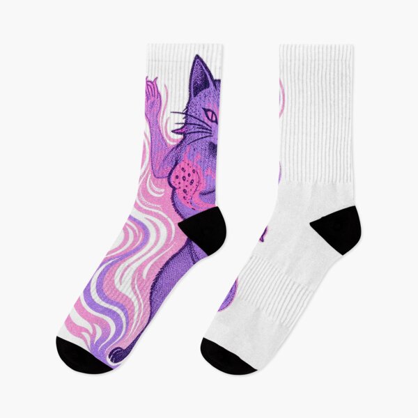 Item preview, 70s Psychedelic Pop: Cosmic Nebula Soft Cat | Weirdcore Healing Retro Riso Sticker designed and sold by gaogle.