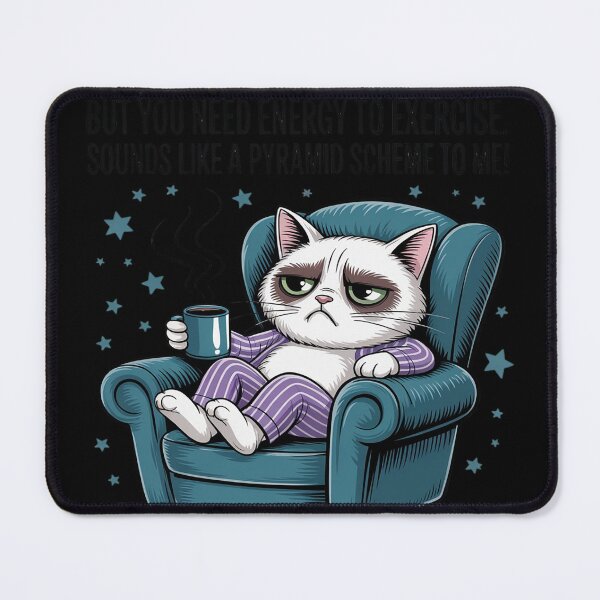 Item preview, Pyramid Scheme Exercise Energy Humor Cute Cat Lover designed and sold by FluoroWave.