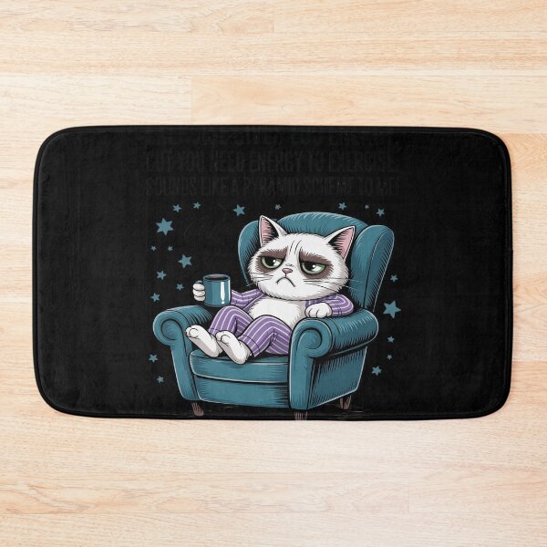 Item preview, Pyramid Scheme Exercise Energy Humor Cute Cat Lover designed and sold by FluoroWave.