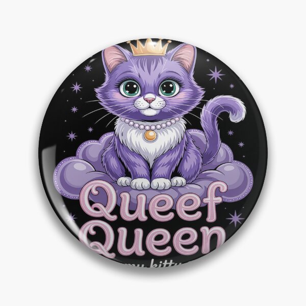 Item preview, Queef Queen Hear My Kitty Purr Humor Adult Funny Cat designed and sold by FluoroWave.