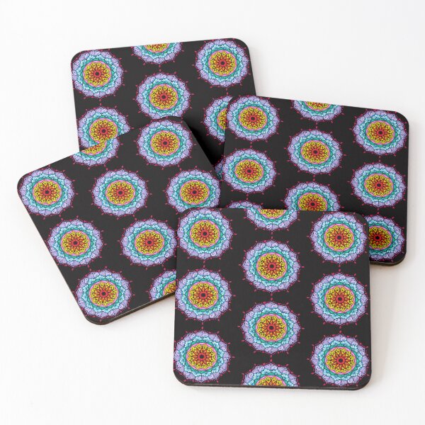 Item preview, red hearts mandala designed and sold by Goozeling.